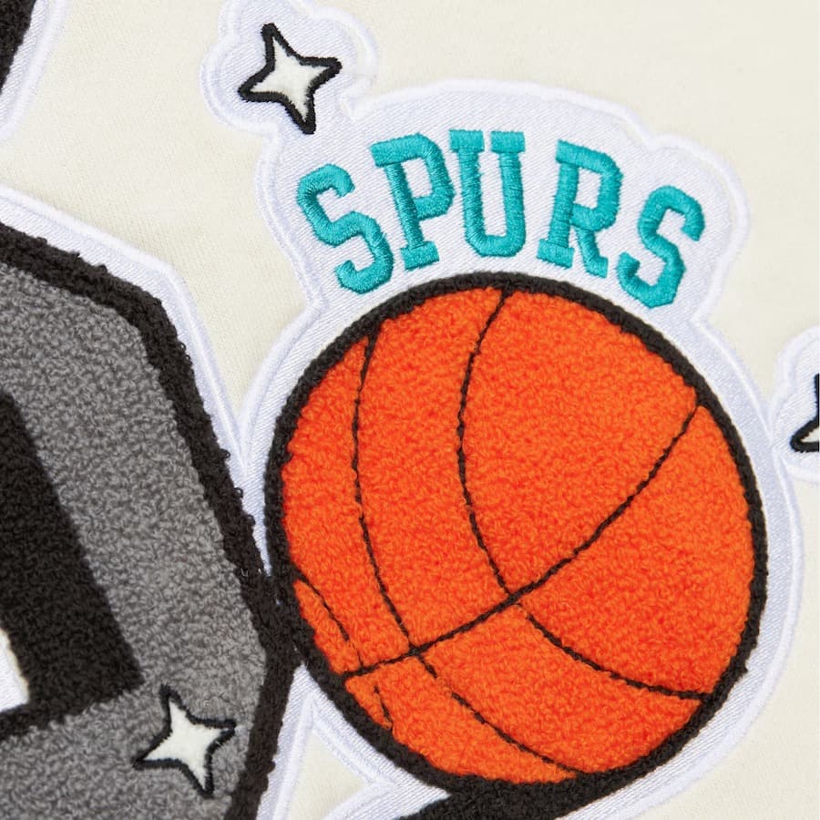 Худи Mitchell & Ness Cream San Antonio Spurs Sswagger Fleece Pullover Hoodie
