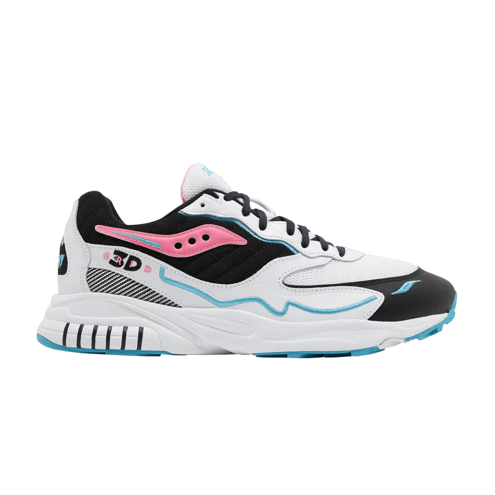 Кроссовки Saucony 3D Grid Hurricane 'White Black Pink'