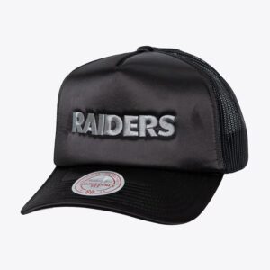 Mitchell-Ness-Black-Oakland-Raiders-Gridiron-Classics-Satin-Snapback-Trucker-Hat-300x300