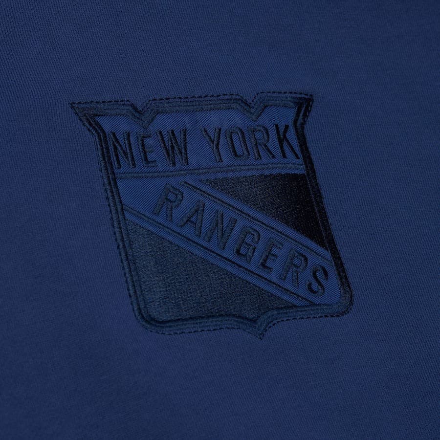 Худи Mitchell & Ness Navy New York Rangers Tonal Logo Heavyweight Fleece Pullover Hoodie
