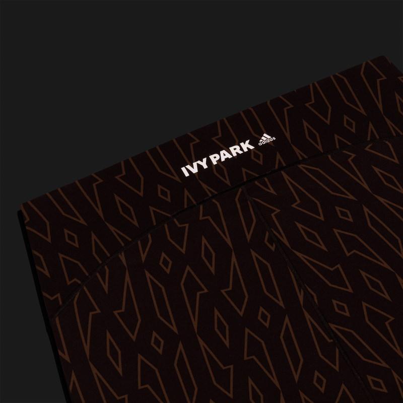 Тайтсы adidas Ivy Park Monogram Sheer Panel Tights Wild Brown/Night Red