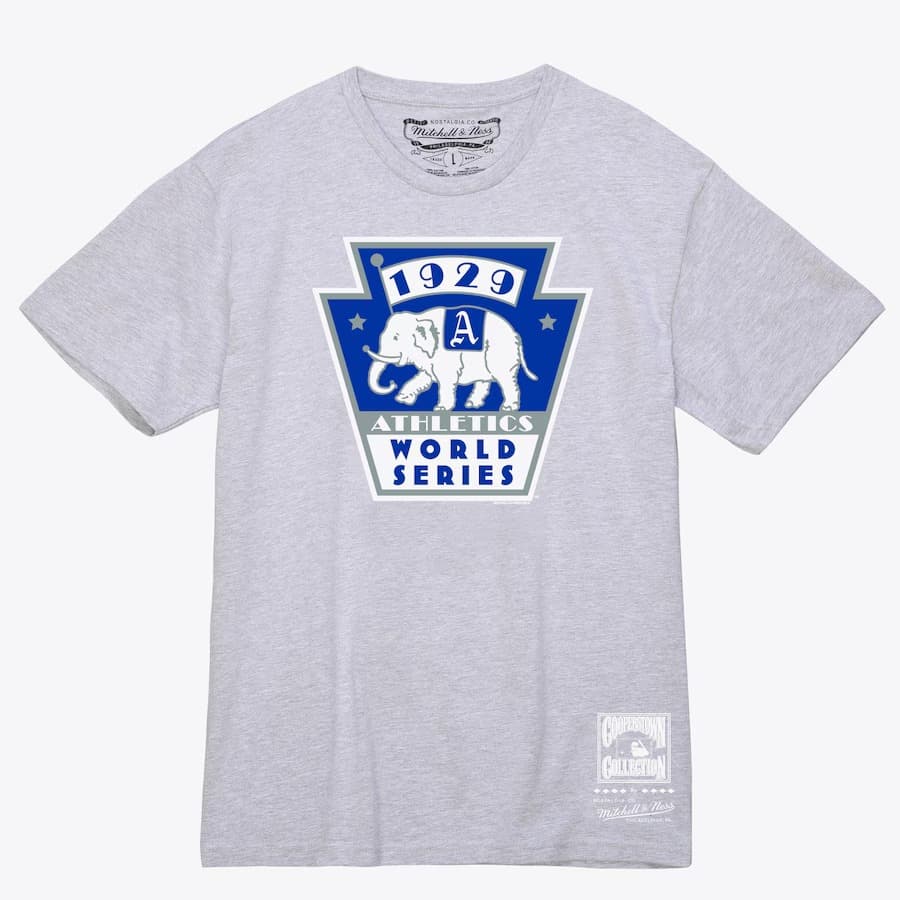 Футболка Mitchell & Ness Gray Athletics 1929 World Series T-Shirt