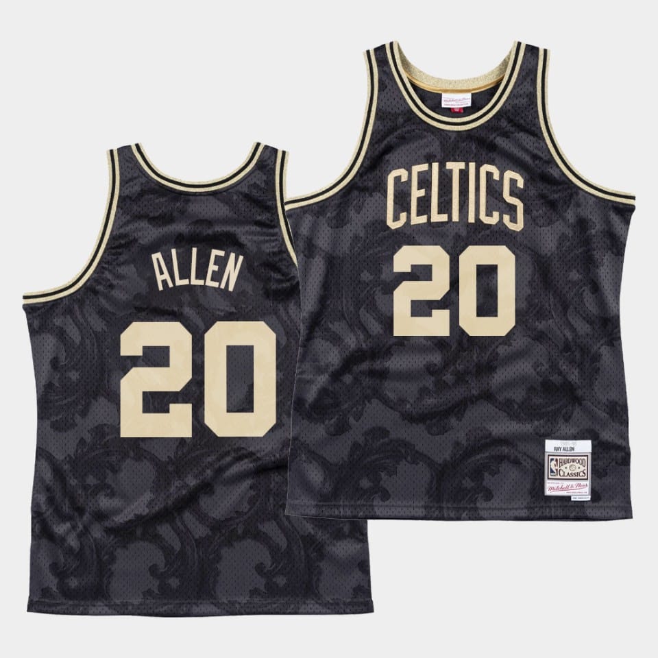Баскетбольная джерси Boston Celtics #20 Ray Allen Black Toile Classic Jersey