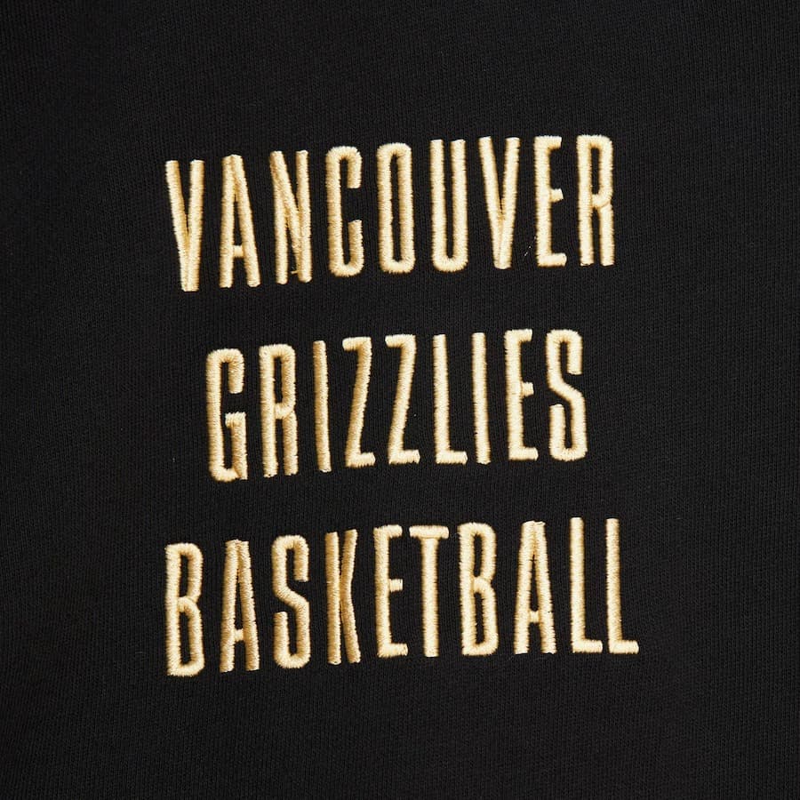 Худи Mitchell & Ness Black Vancouver Grizzlies Team OG 2.0 Vintage Logo Fleece Pullover Hoodie