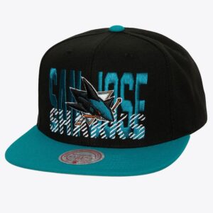 Mitchell-Ness-Mens-Black-San-Jose-Sharks-Cross-Check-Snapback-Hat-300x300