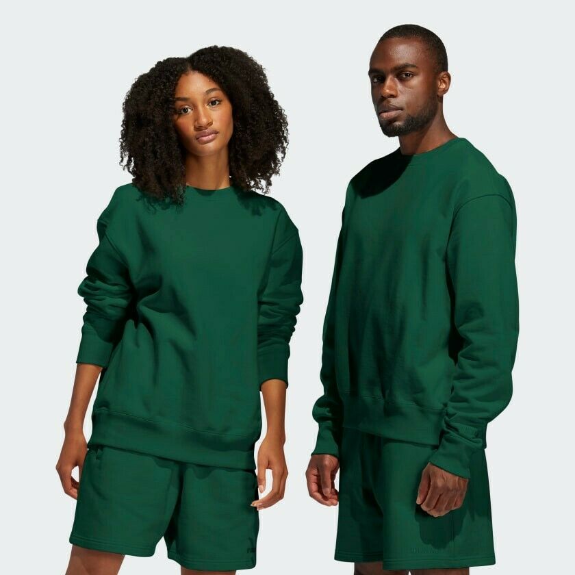 Свитшот adidas Pharrell Williams Basics Crewneck Sweatshirt Dark Green