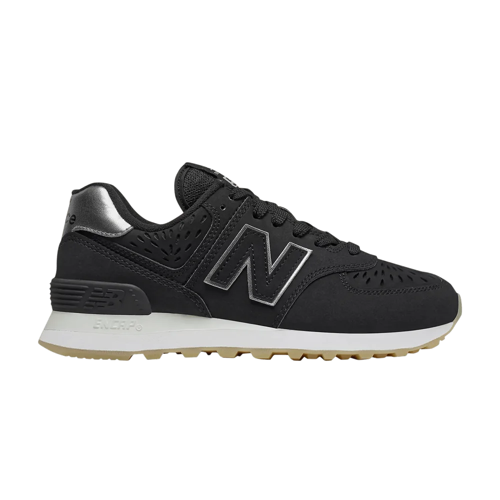 Кроссовки New Balance Wmns 574 'Black Dark Silver Metallic'