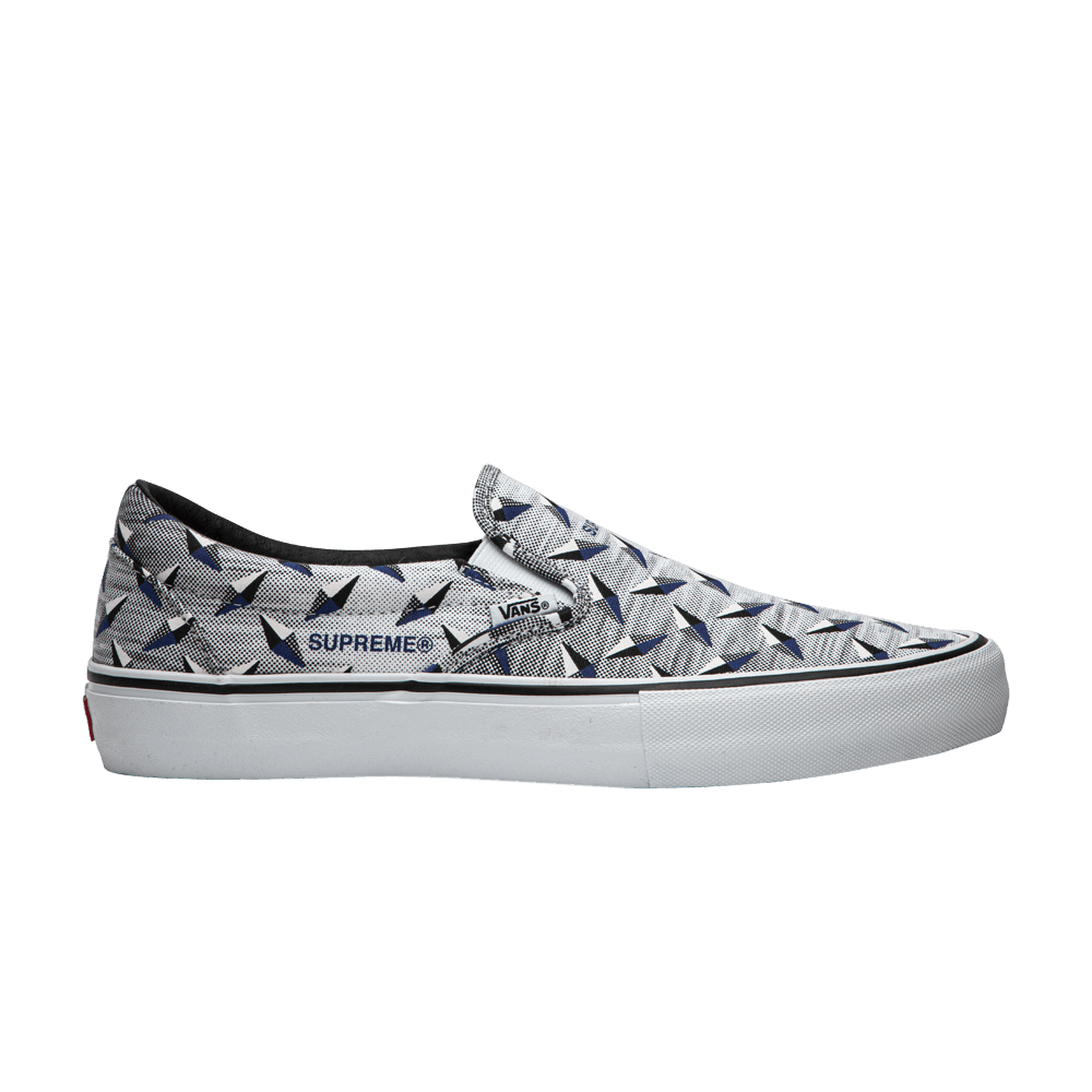 Кроссовки Vans Supreme x Classic Slip-On Pro 'Diamond Plate White'