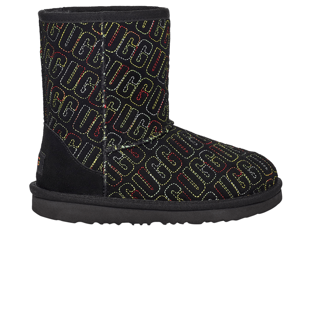 Кроссовки UGG Classic II Boot Kids 'Graphic Stitch - Black'