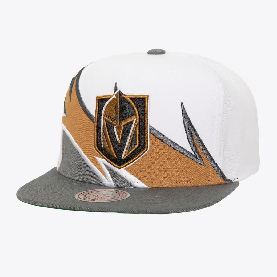 Бейсболка Mitchell & Ness White Vegas Golden Knights Waverunner Snapback Hat