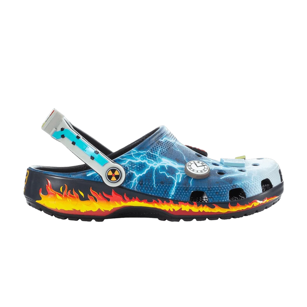Кроссовки Back to The Future x Crocs Classic Clogs 'Lightning Blue Flame'