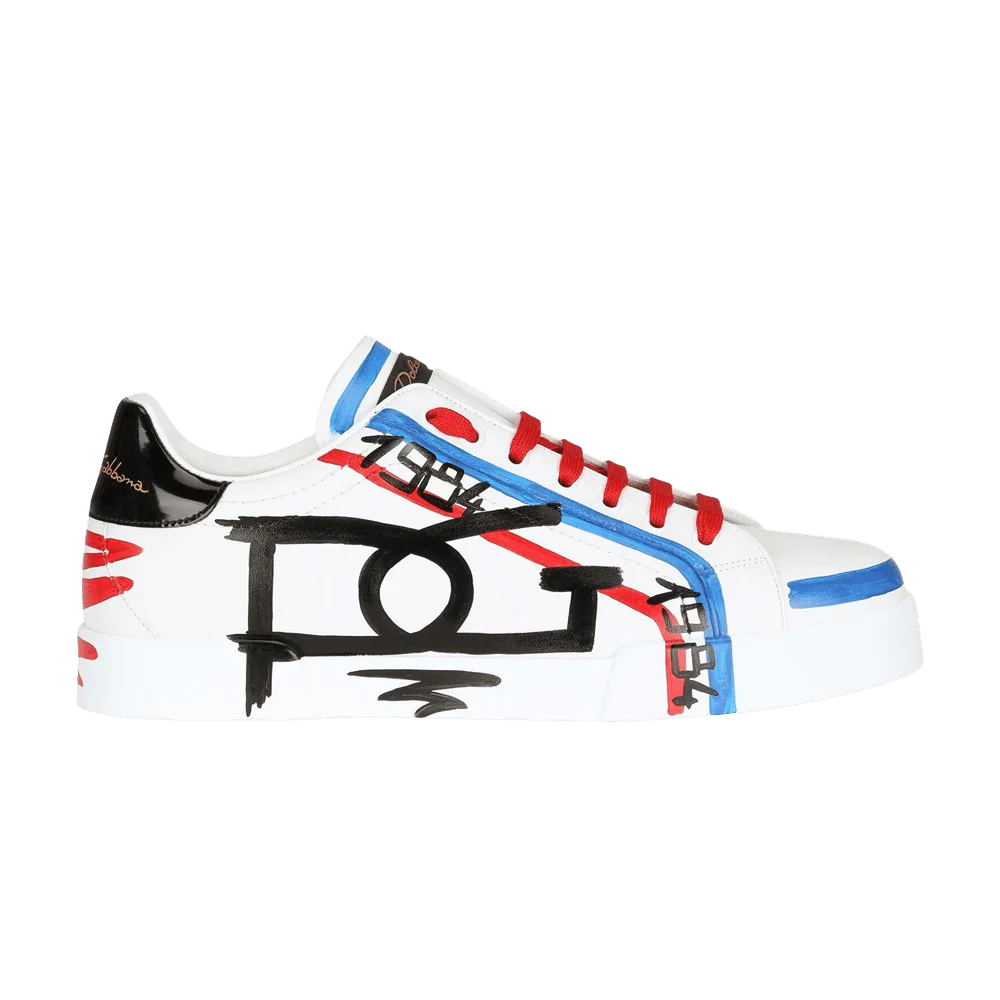 Krossovki-Dolce-Gabbana-Portofino-White-Blue-Red-Hand-Painted
