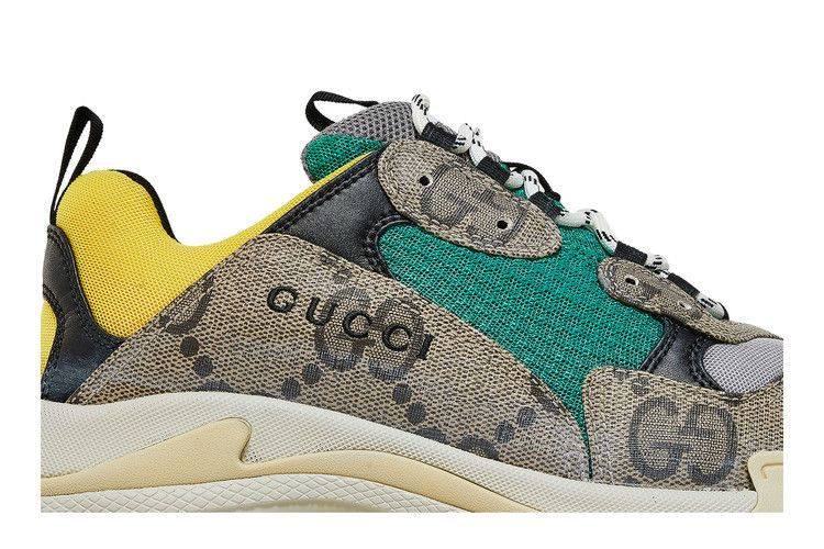 Кроссовки Gucci x Balenciaga Triple S 'The Hacker Project - Beige Yellow'