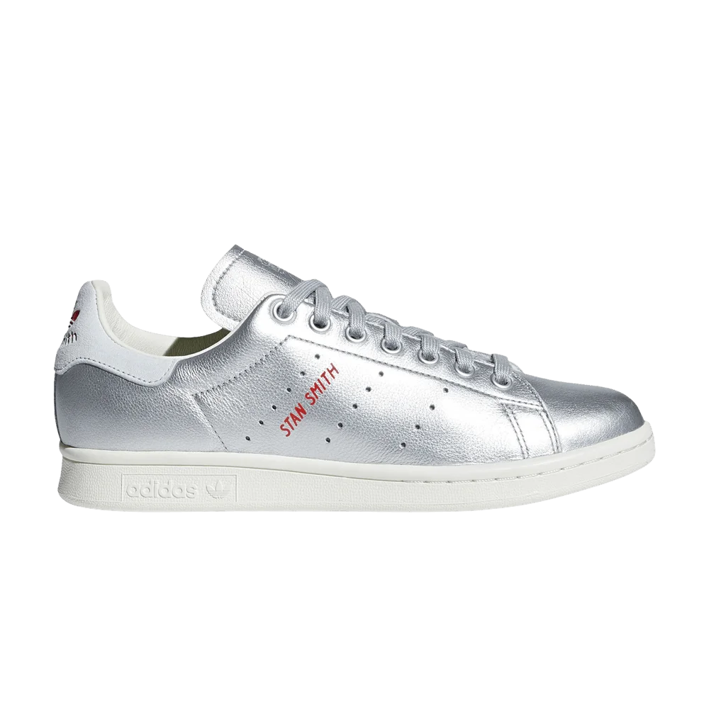 Кроссовки Adidas Wmns Stan Smith 'Silver Metallic Red'