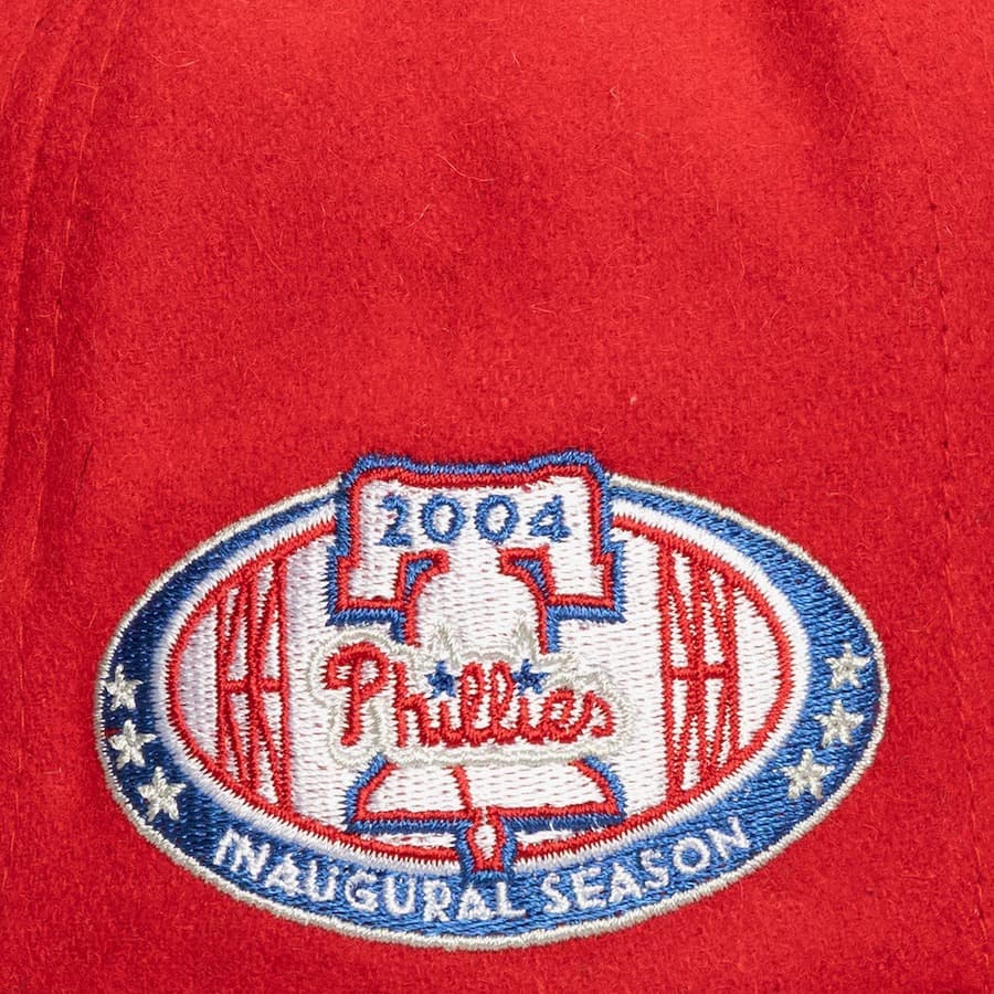 Бейсболка Mitchell & Ness Red Philadelphia Phillies Kicking Wool Pro Adjustable Hat