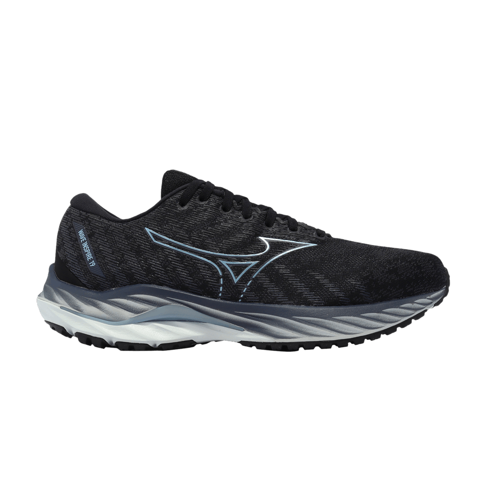 Кроссовки Mizuno Wave Inspire 19 Super Wide 'Black Illusion Blue'