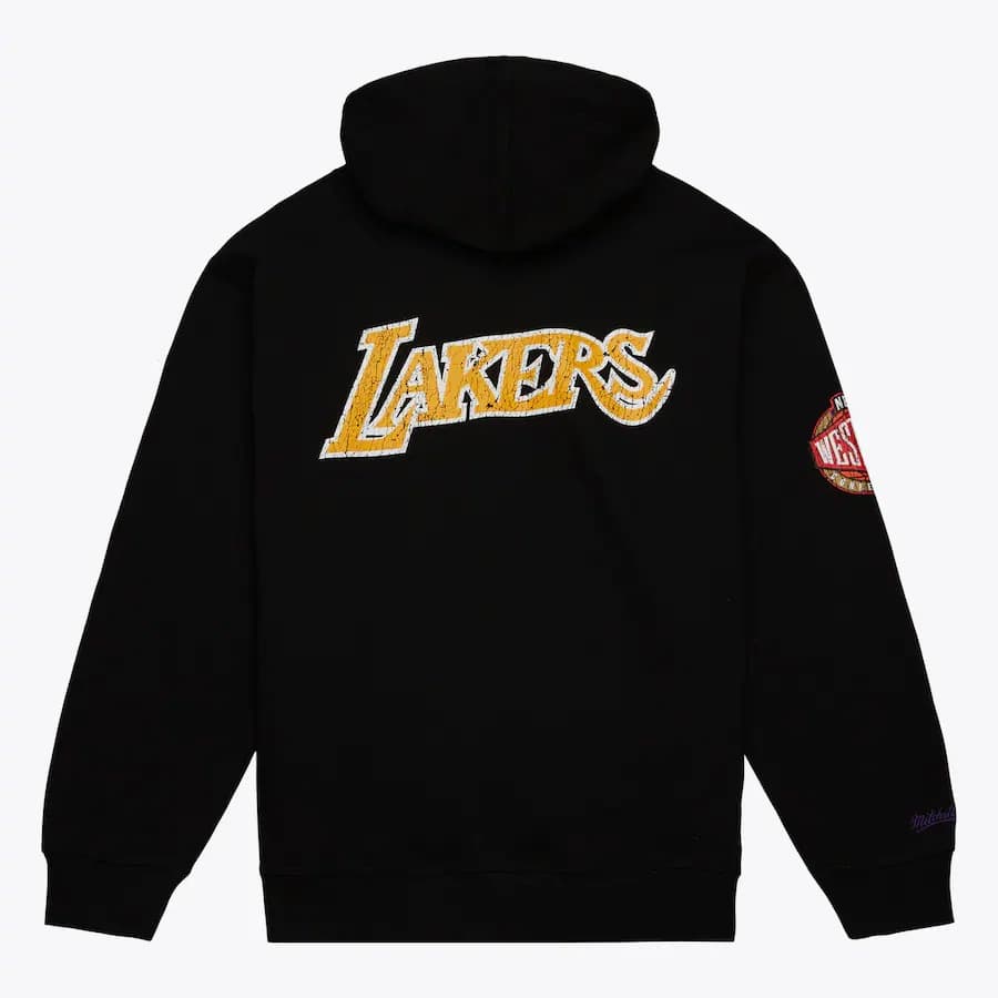 Худи Mitchell & Ness Black Los Angeles Lakers Team OG Fleece Pullover Hoodie