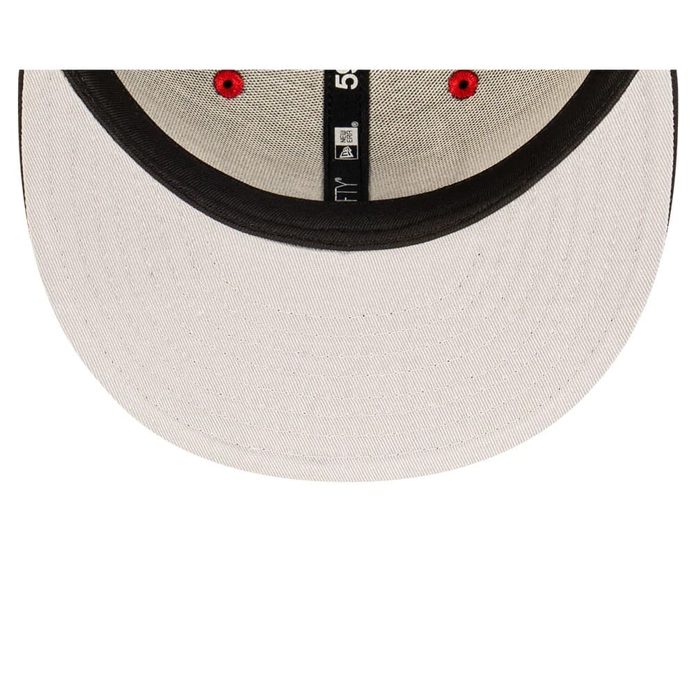 Бейсболка New Era Chicago Bulls Rear Script 59FIFTY NBA Fitted Hat