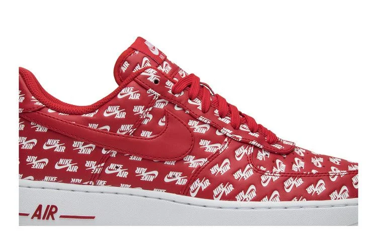 Кроссовки Nike Air Force 1 Low 07 QS 'All Over Logo Red'