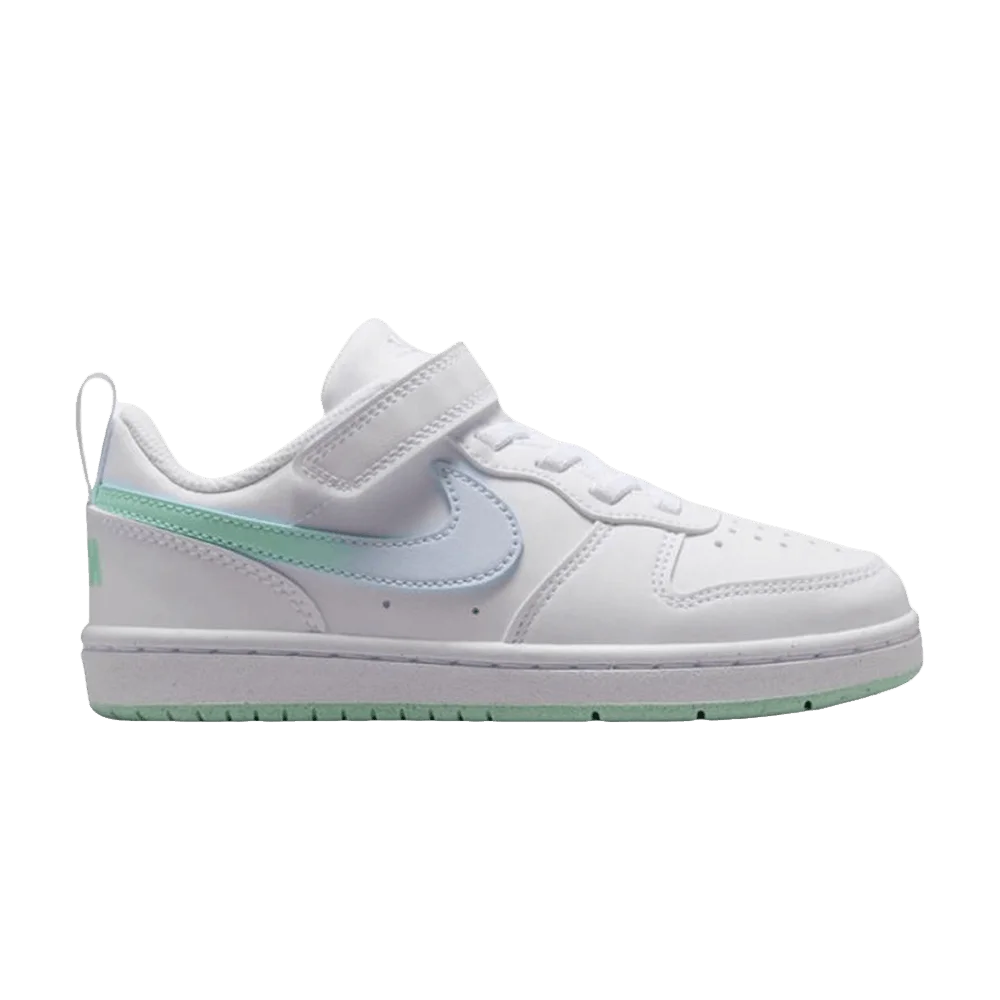 Krossovki-Nike-Court-Borough-Low-PS-White-Arctic-Green-Football-Grey