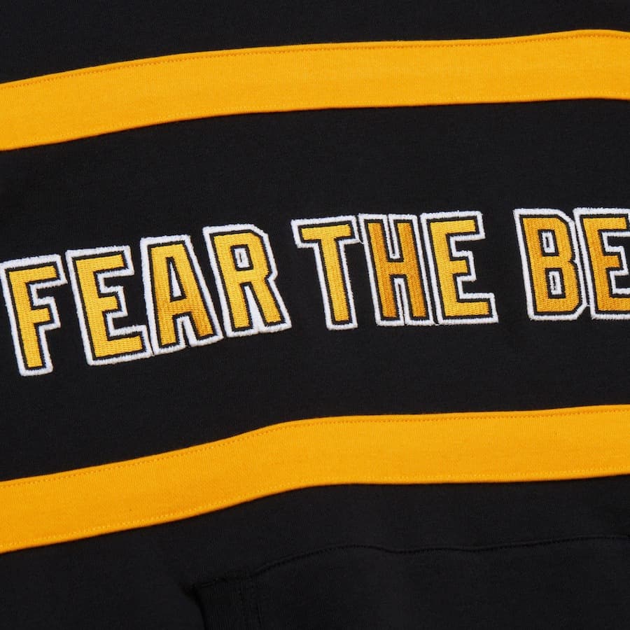 Худи Mitchell & Ness Black Boston Bruins Head Coach Fleece Pullover Hoodie