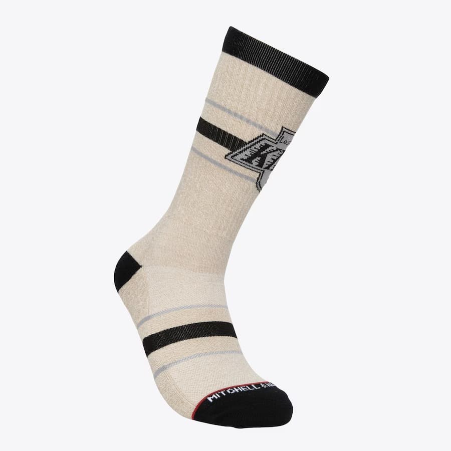 Спортивные носки Mitchell & Ness Cream Los Angeles Kings Vintage Ice Crew Socks