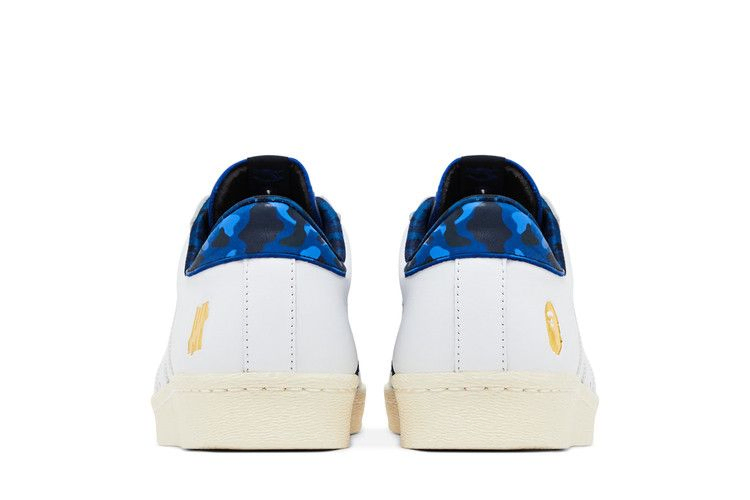 Кроссовки Undefeated x A Bathing Ape x adidas Superstars 80v 'White Blue'