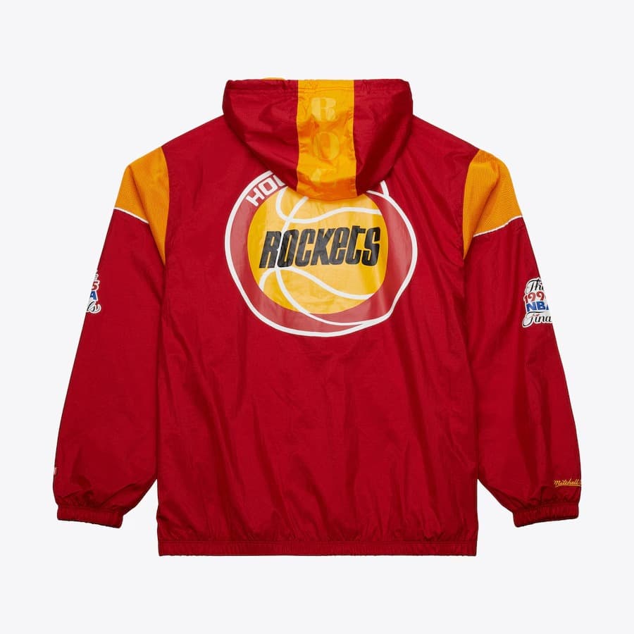 Анорак Mitchell & Ness Red Houston Rockets Team OG 3.0 Anorak Quarter-Zip Jacket