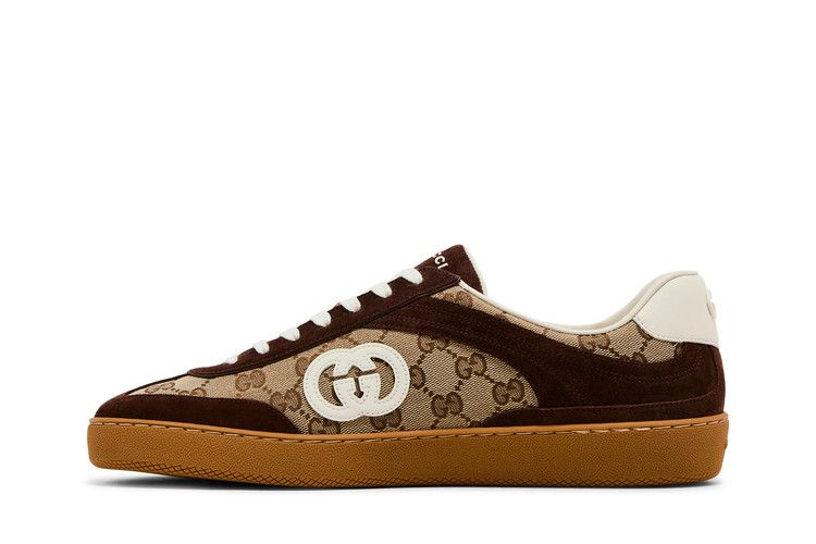 Кроссовки Gucci G75 'Interlocking G - Dark Brown Suede'