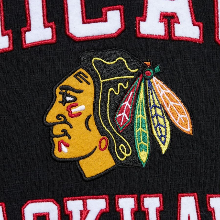 Футболка Mitchell & Ness Black Chicago Blackhawks Legendary Slub T-Shirt