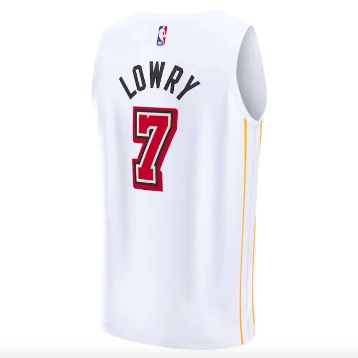 Баскетбольная джерси 2022-23 Miami Heat #7 Kyle Lowry  Fast Break City White Jersey