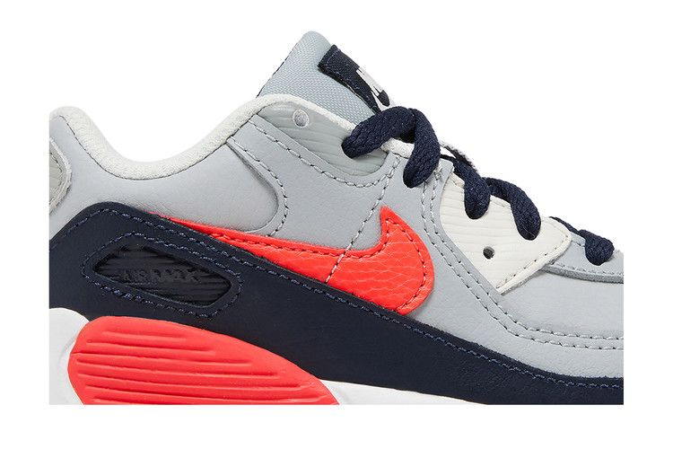 Кроссовки Nike Air Max 90 Leather TD 'Light Smoke Grey Bright Crimson'