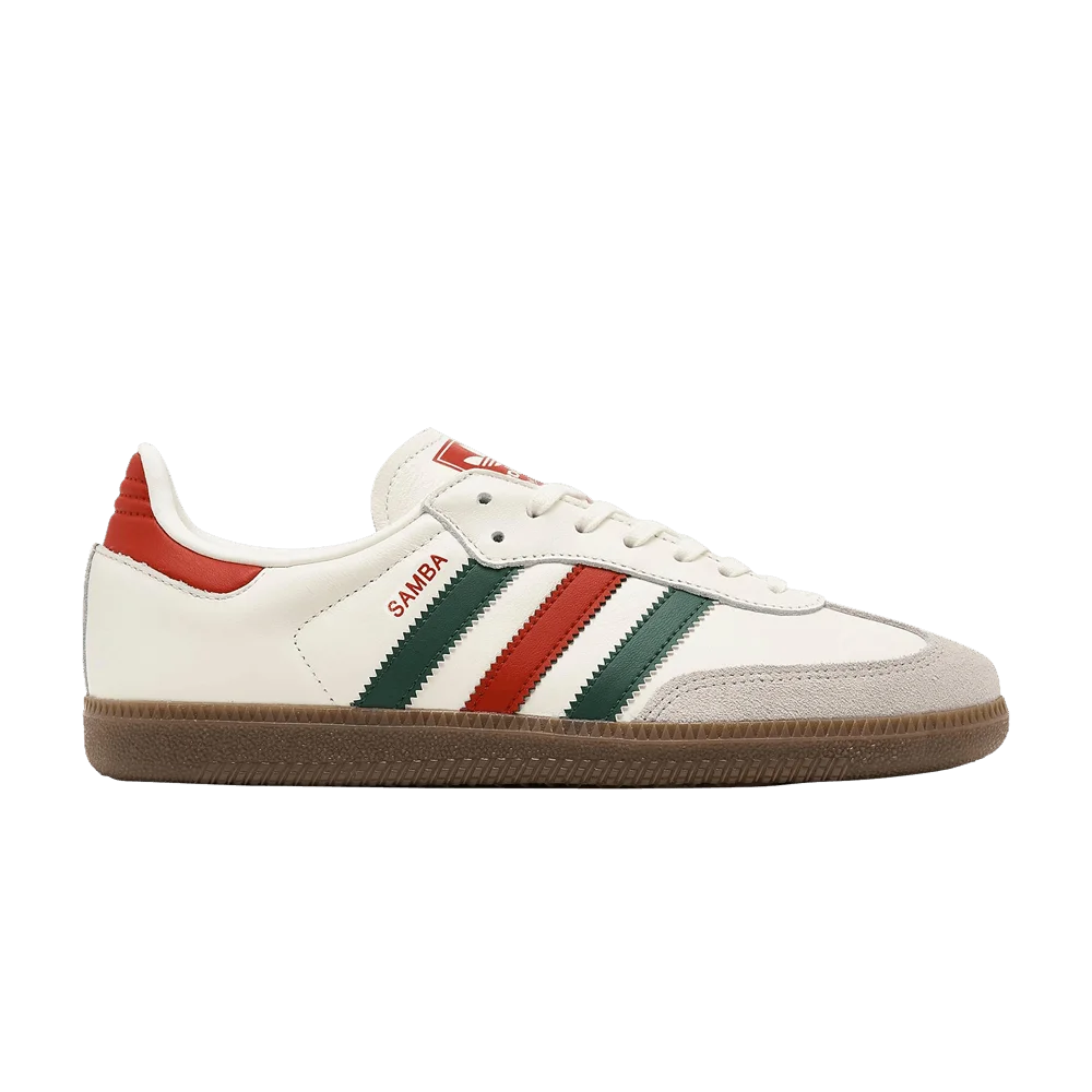 Кроссовки Adidas Samba OG J 'Off White Collegiate Red Green'