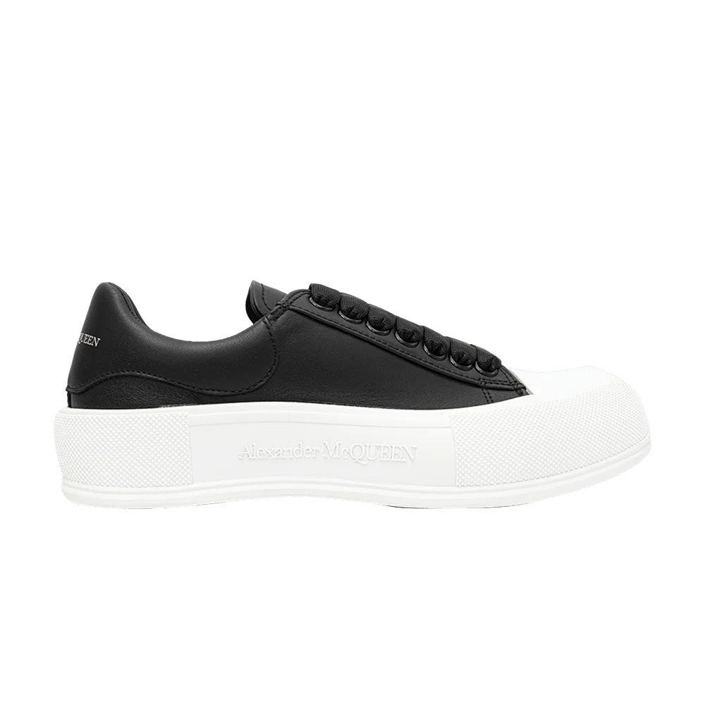 Кроссовки Alexander McQueen Wmns Deck Lace-Up Plimsoll 'Black White'