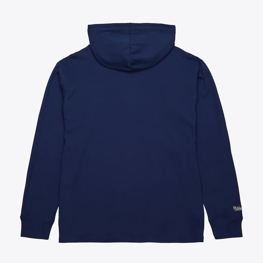 Худи Mitchell & Ness Blue Cleveland Cavaliers Vintage Logo Thermal Lightweight Pullover Hoodie