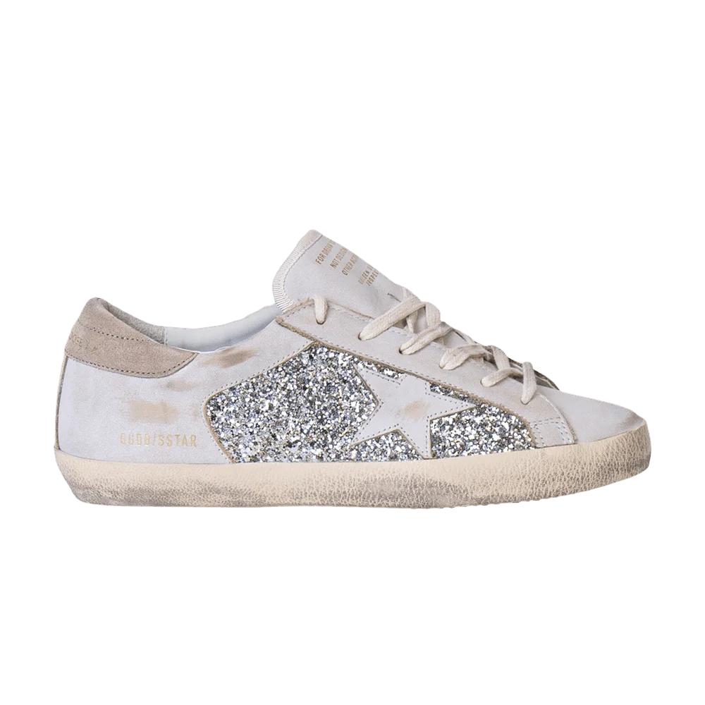 Krossovki-Wmns-Golden-Goose-Super-Star-Glitter-And-Leather-Upper-White-Platinum-Beige