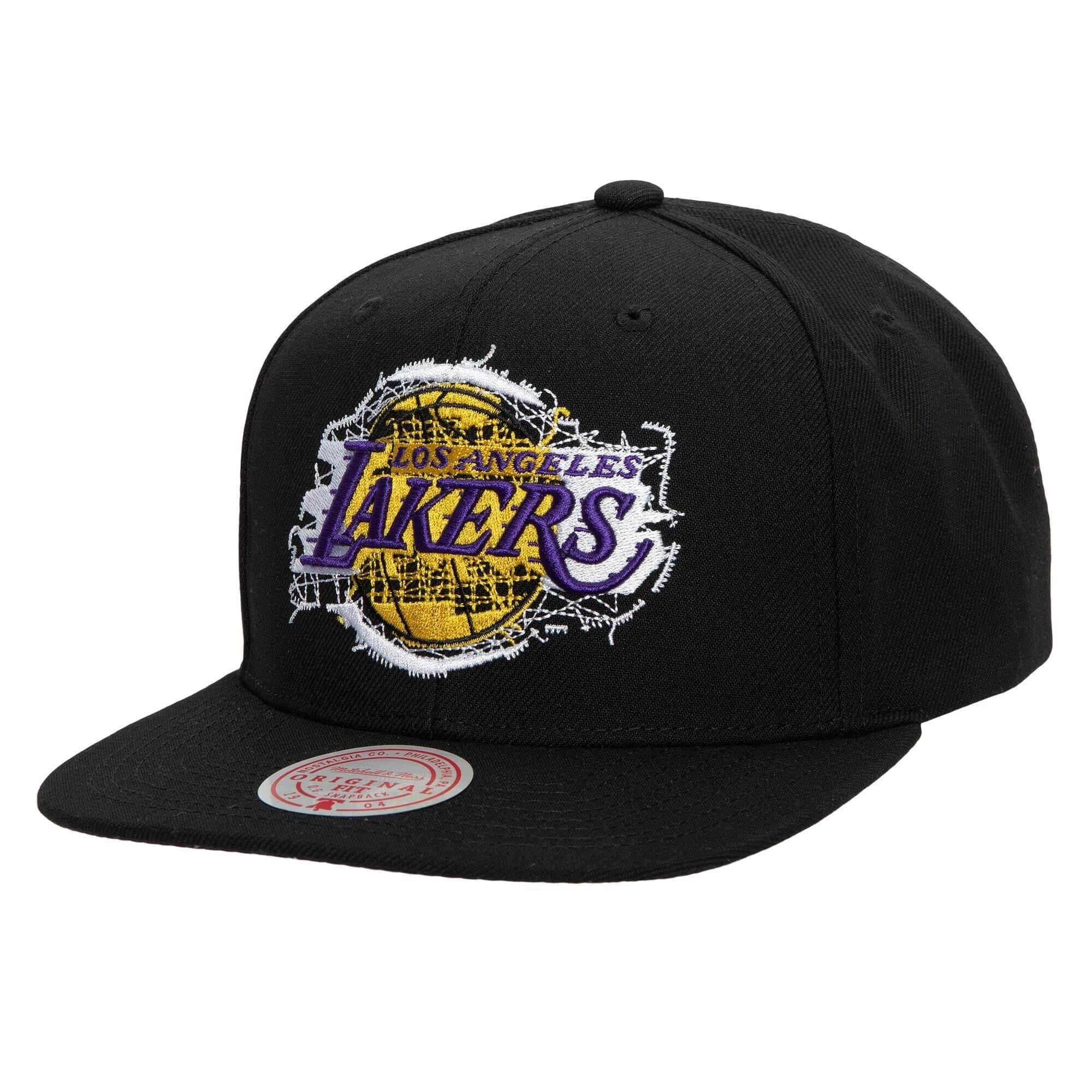 Бейсболка Mitchell & Ness Embroidery Glitch Snapback Los Angeles Lakers Hat