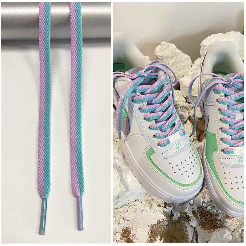 Шнурки Gorilla Guard Air Force 1 Pink-Turquoise Half Laces