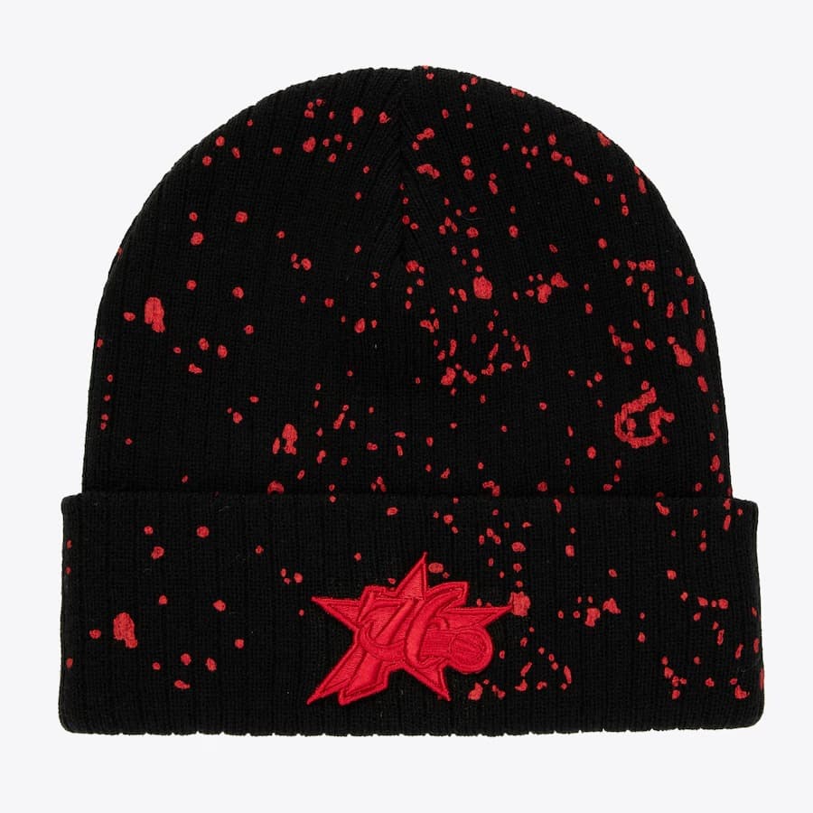 Шапка Mitchell & Ness Black Philadelphia 76ers Nep Cuffed Knit Hat