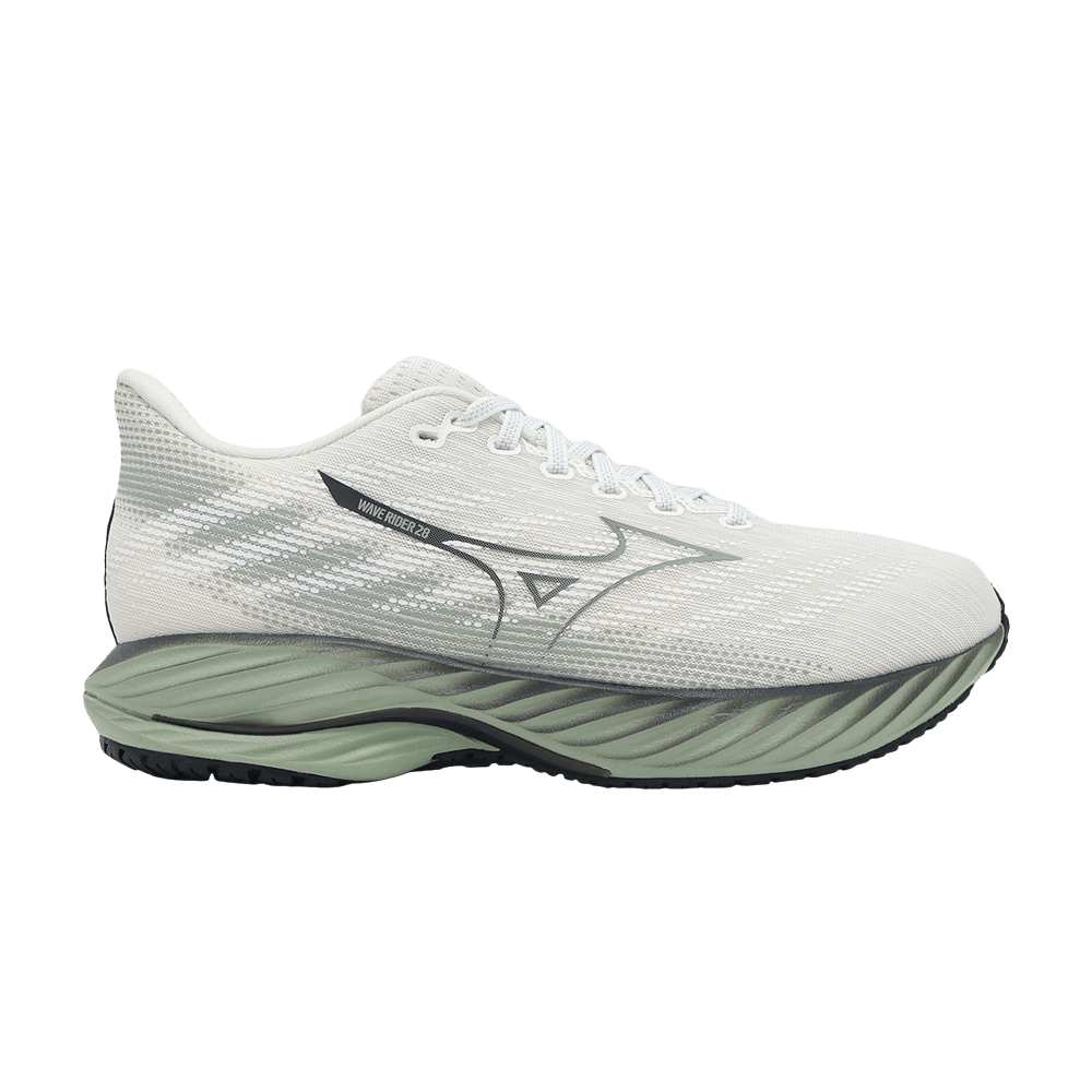Кроссовки Mizuno Wave Rider 28 Super Wide 'Snow White Frosty Green'