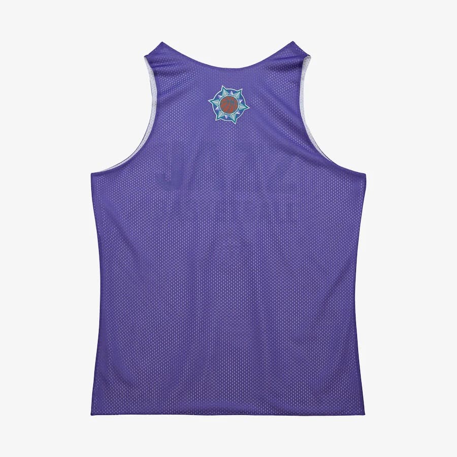 Майка Mitchell & Ness Purple Utah Jazz Vintage Logo Mesh Practice Tank Top