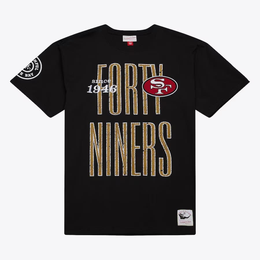 Футболка Mitchell & Ness Black San Francisco 49ers Football Team OG Premium T-Shirt