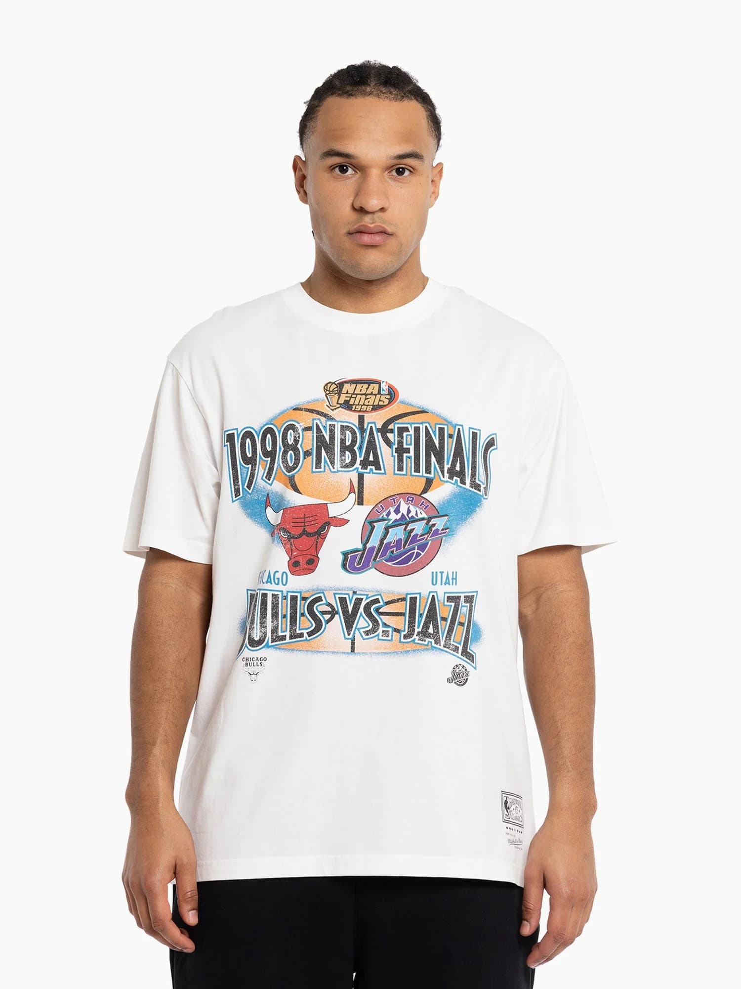 Футболка Mitchell & Ness 1998 NBA FINALS Bulls Vs Jazz Vintage NBA T-Shirt