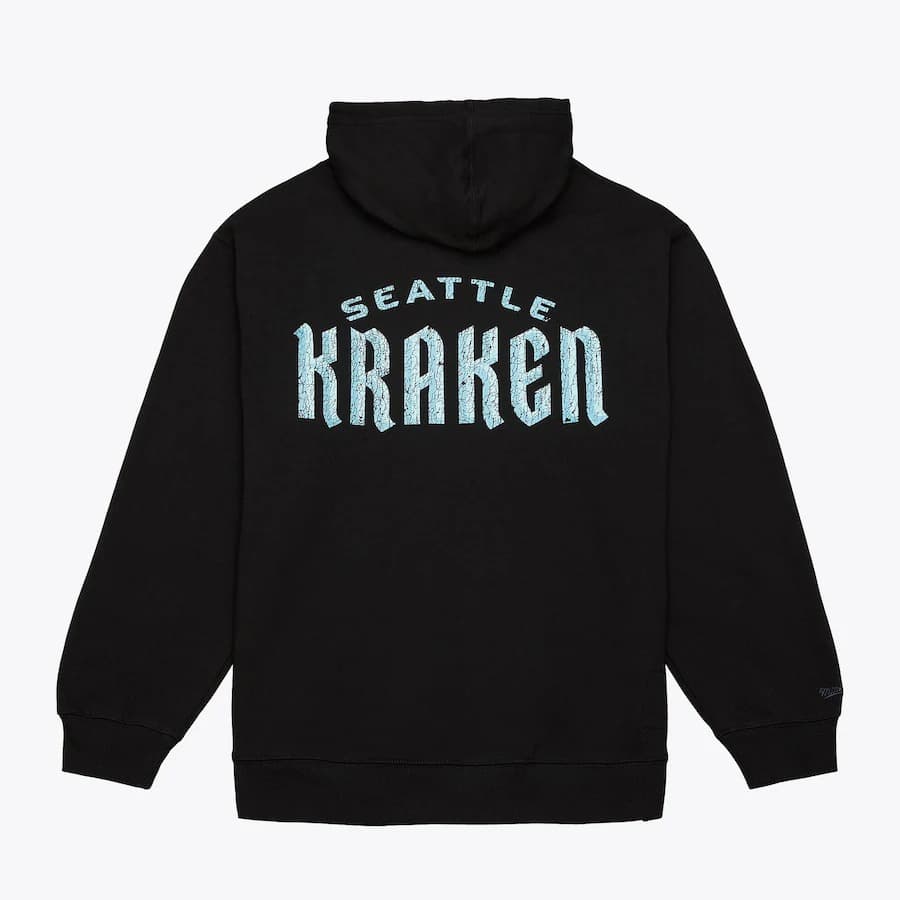 Худи Mitchell & Ness Black Seattle Kraken Team OG Fleece Pullover Hoodie