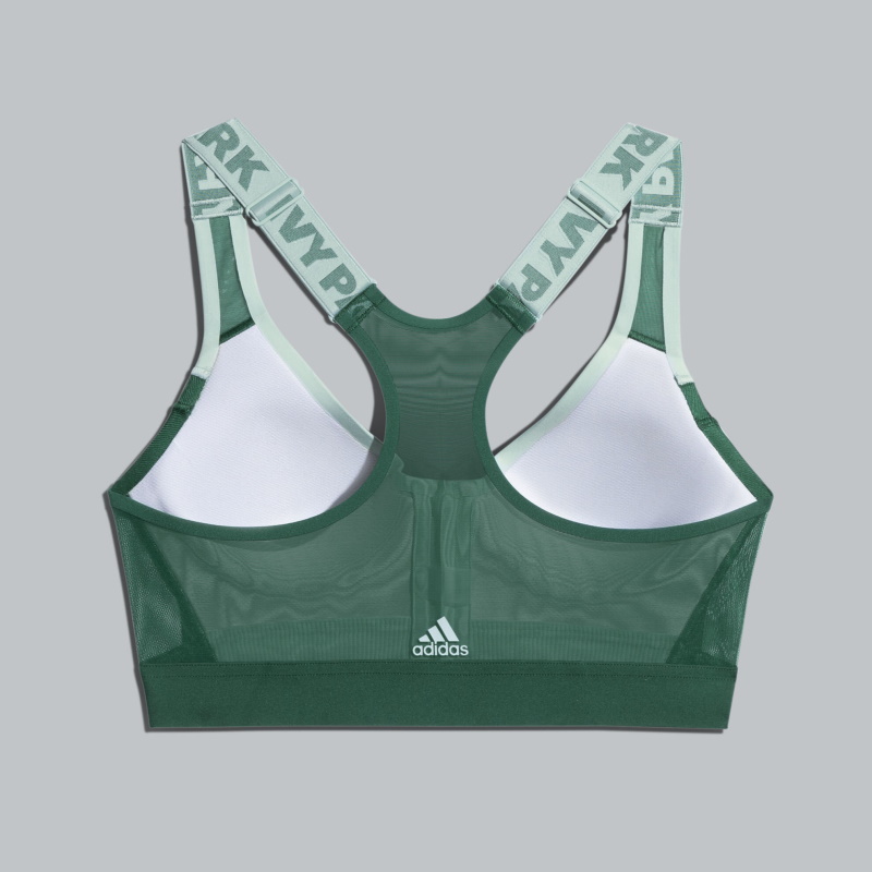 Спортивный топ adidas Ivy Park Medium Support Zip Bra Green Tint/Dark Green