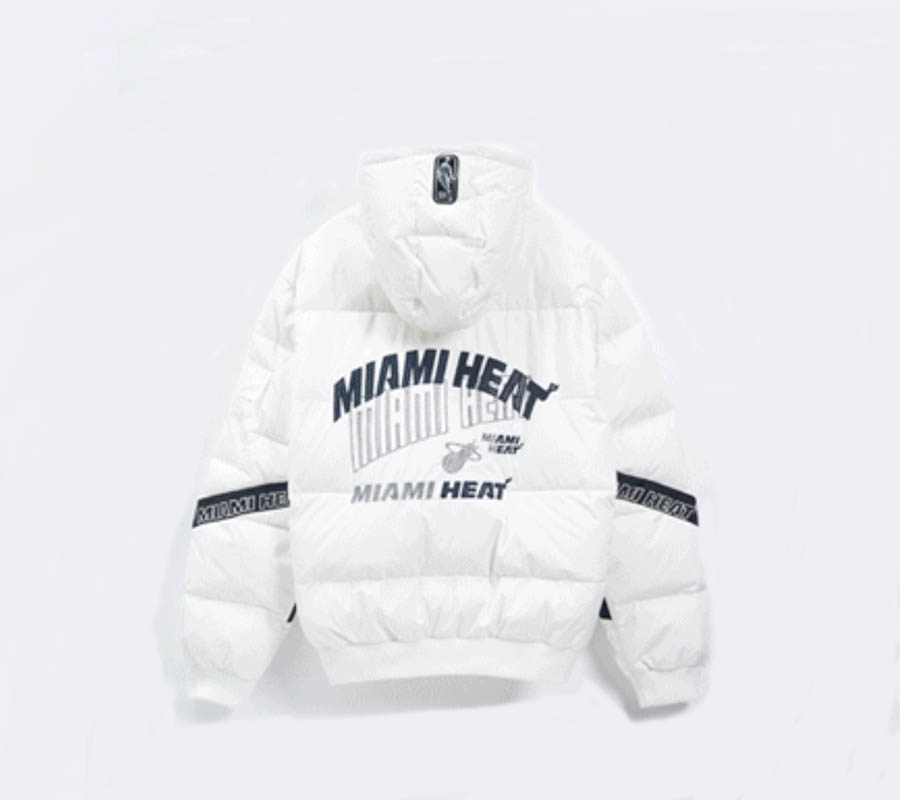 Пуховик 2020 Miami Heat White Down Jacket Womens