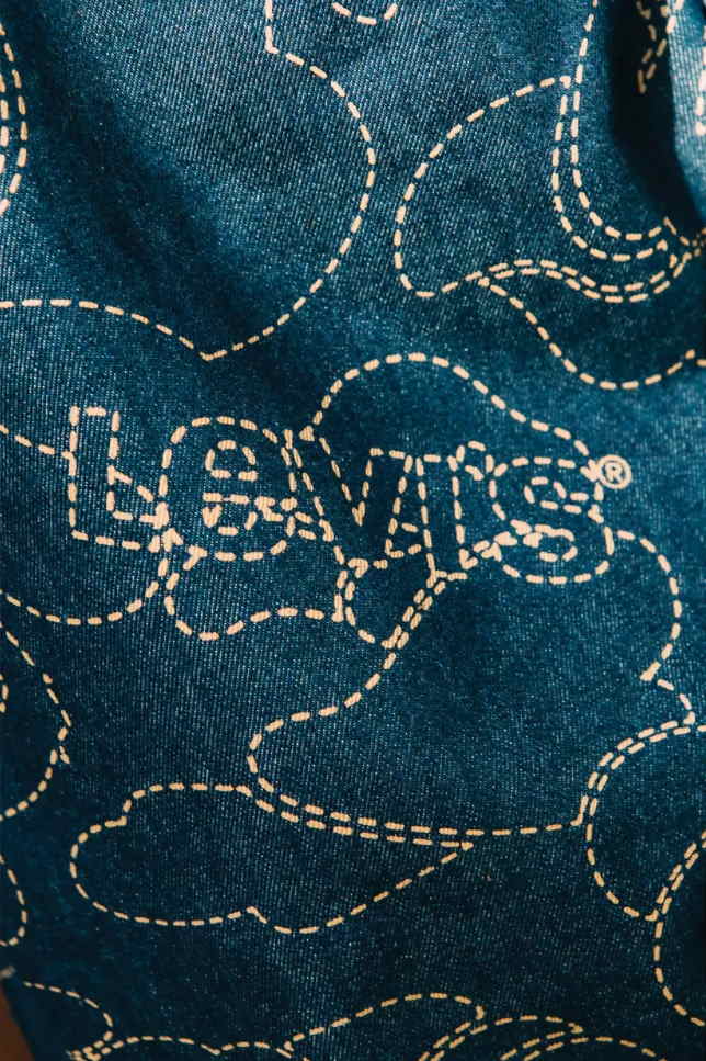 Спортивные штаны BAPE x Levi’s Camo 501 93 Model Indigo