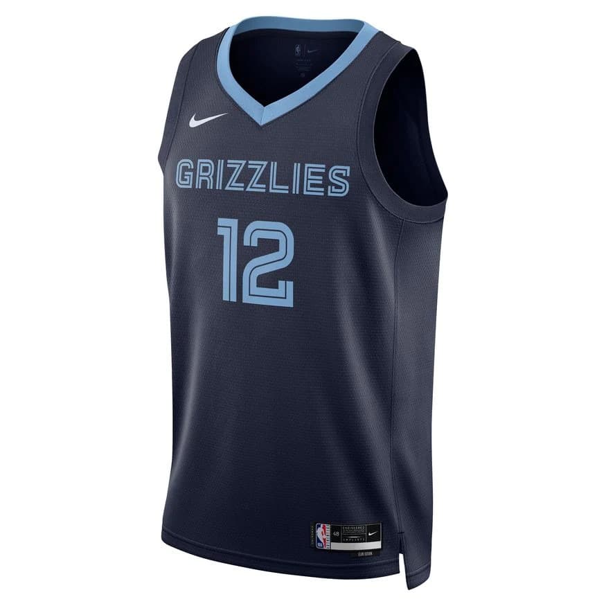 Баскетбольная джерси 2023-24 Memphis Grizzlies Ja Morant #12 Swingman Icon Edition Navy Jersey