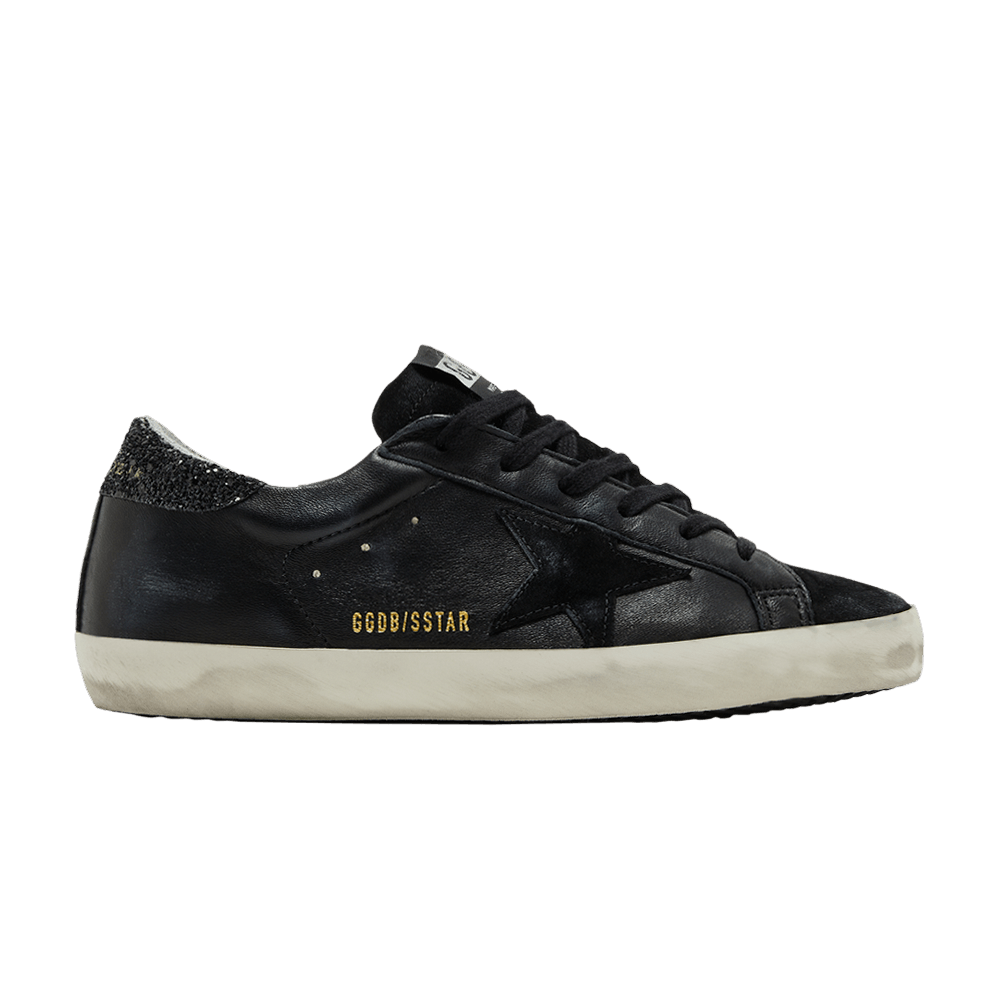 Кроссовки Golden Goose Wmns Superstar 'Black Glitter Heel'