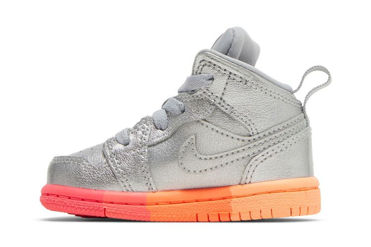 Кроссовки Air Jordan 1 Mid TD 'Metallic Silver Pink Crimson'